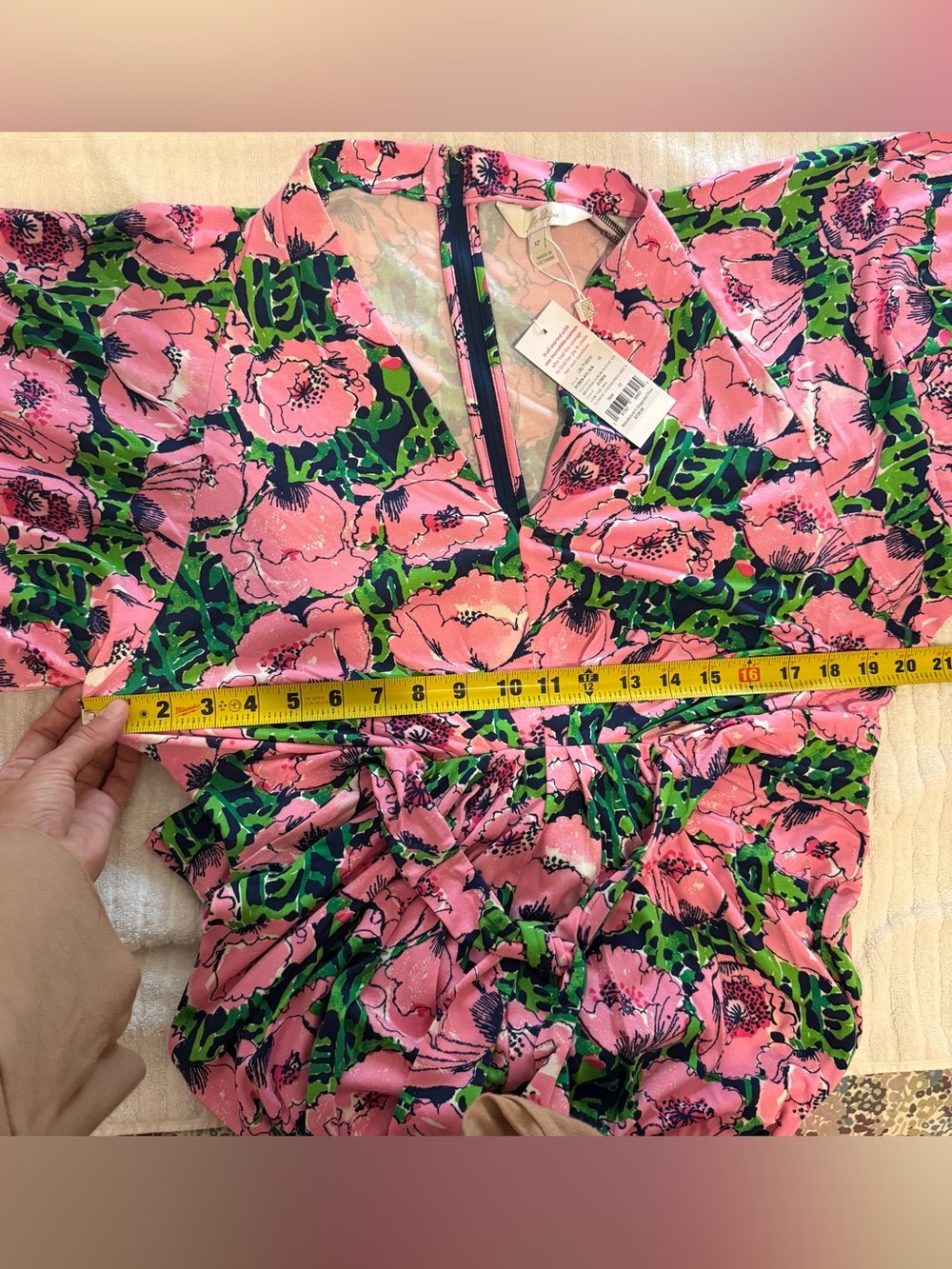 Lilly Pulitzer Wisteria V-Neck Maxi Dress Low Tide Navy Florrie NEW SZ 12 floral - Picture 10 of 10